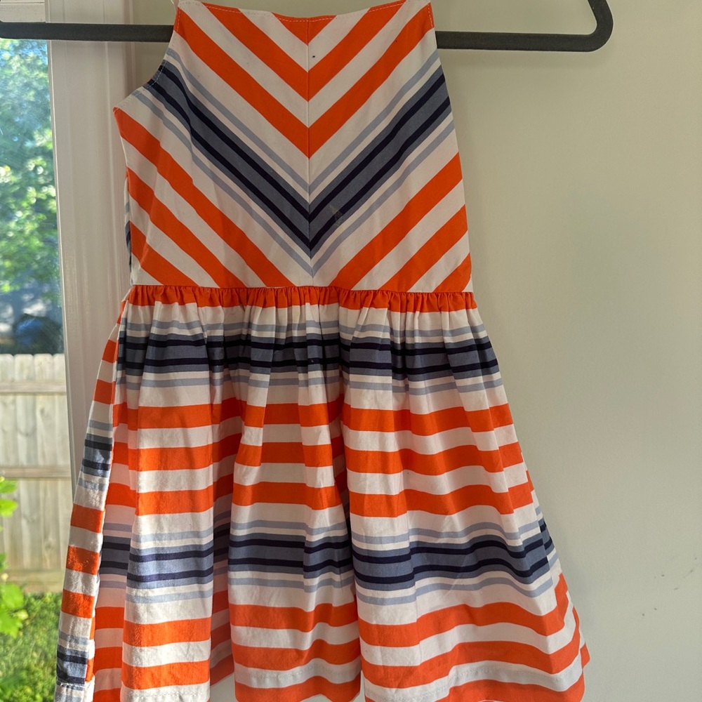 Striped Orange and Blue Kids Gymboree Dress